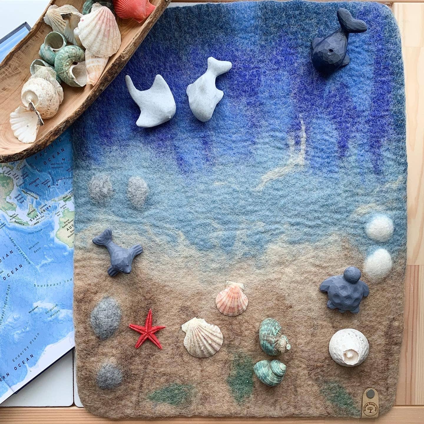 Felted Ocean Play Mat - Mat Only
