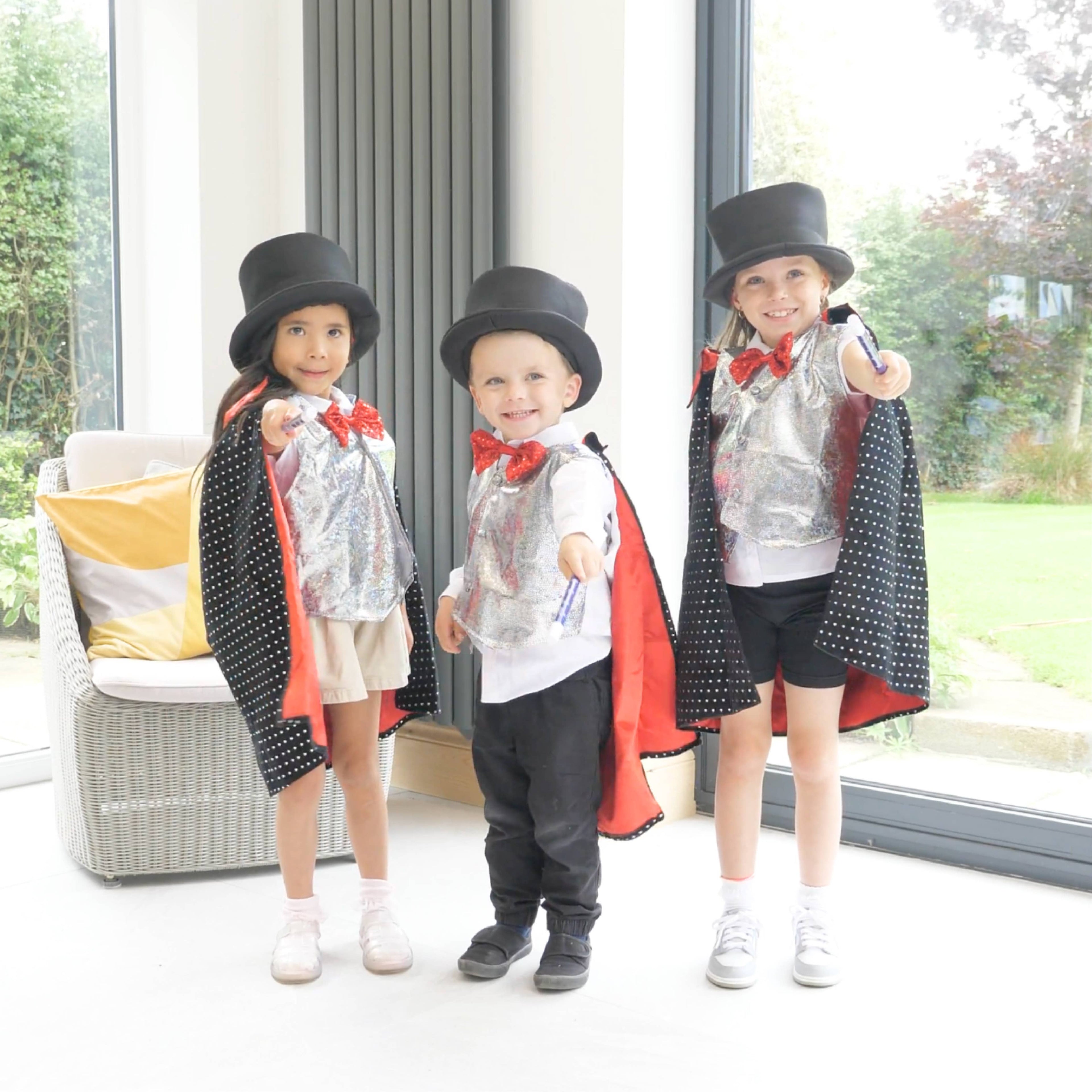 Kids Magician Dress Up Costume & Trick Set