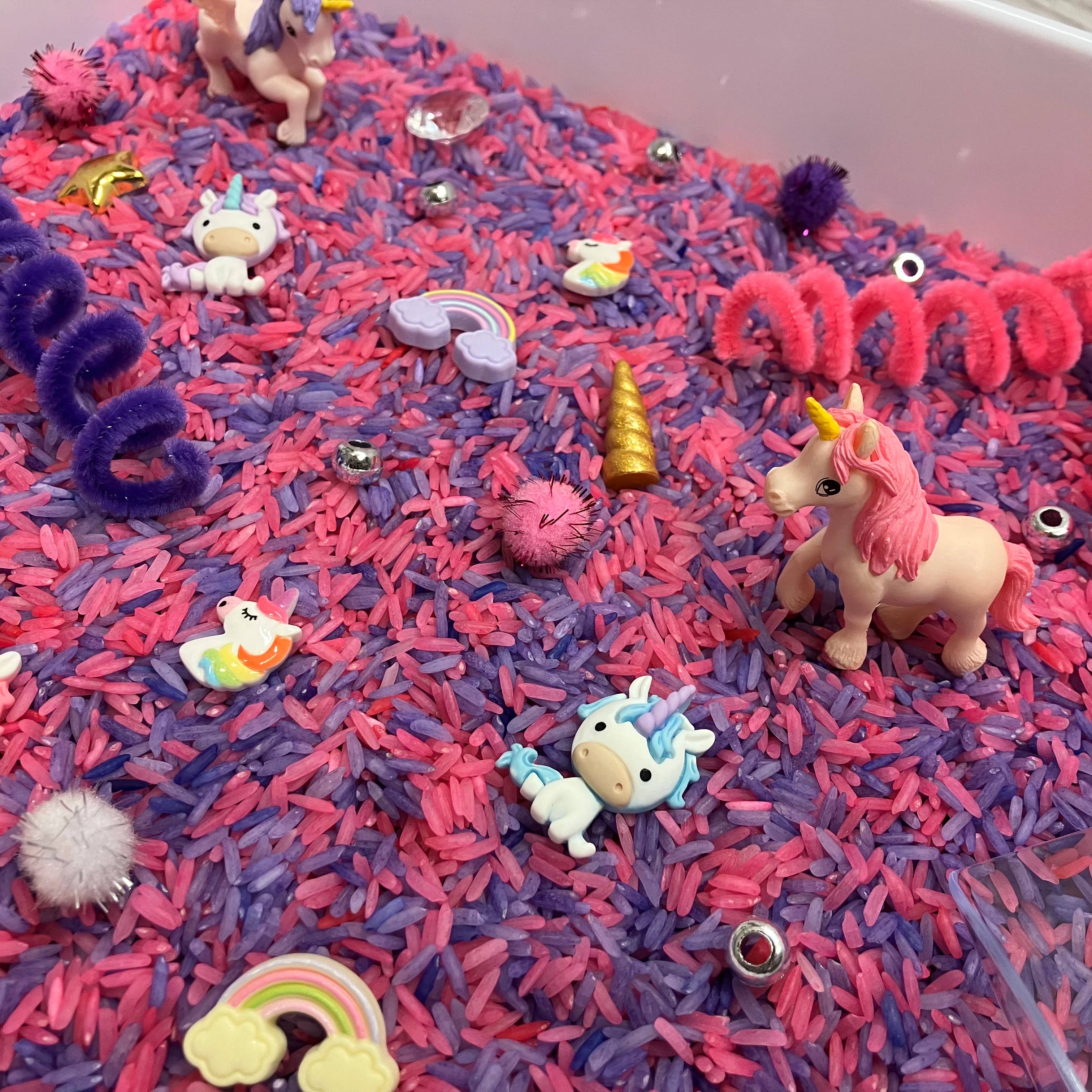Unicorn Sensory Bin, Sensory Bins for Kids, Unicorn Sensory
