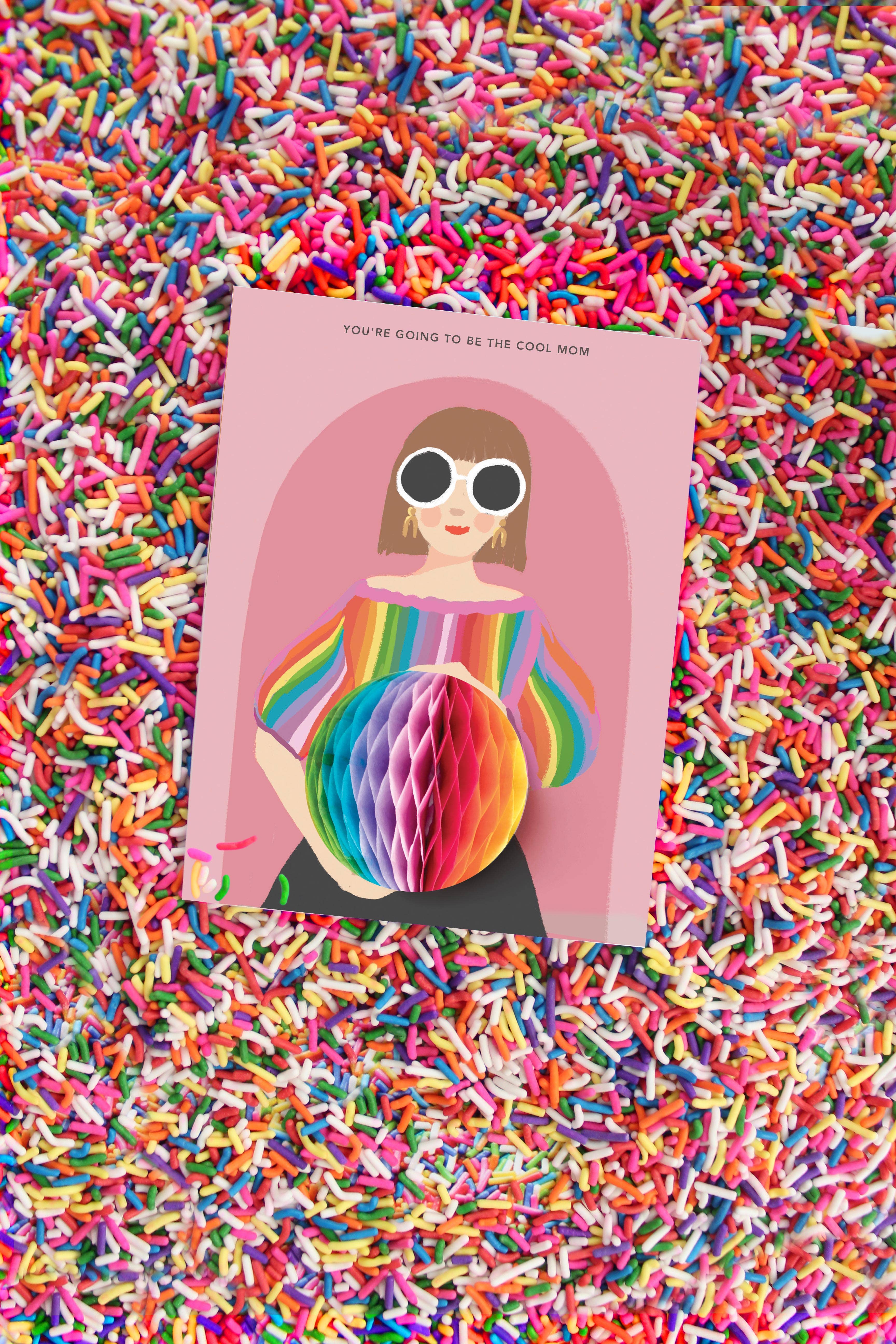 Pop-up Card -  Cool Mom - Pregnancy/Baby/New Mom