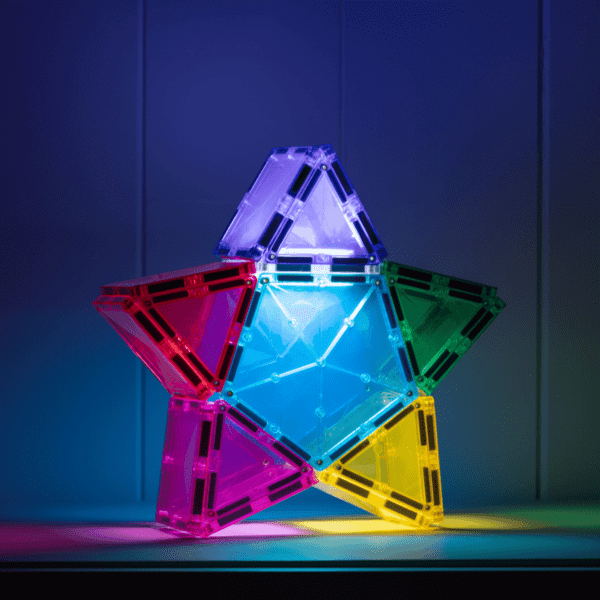 CONNETIX Magnetic Tiles Light Star Pack, 28 Pieces