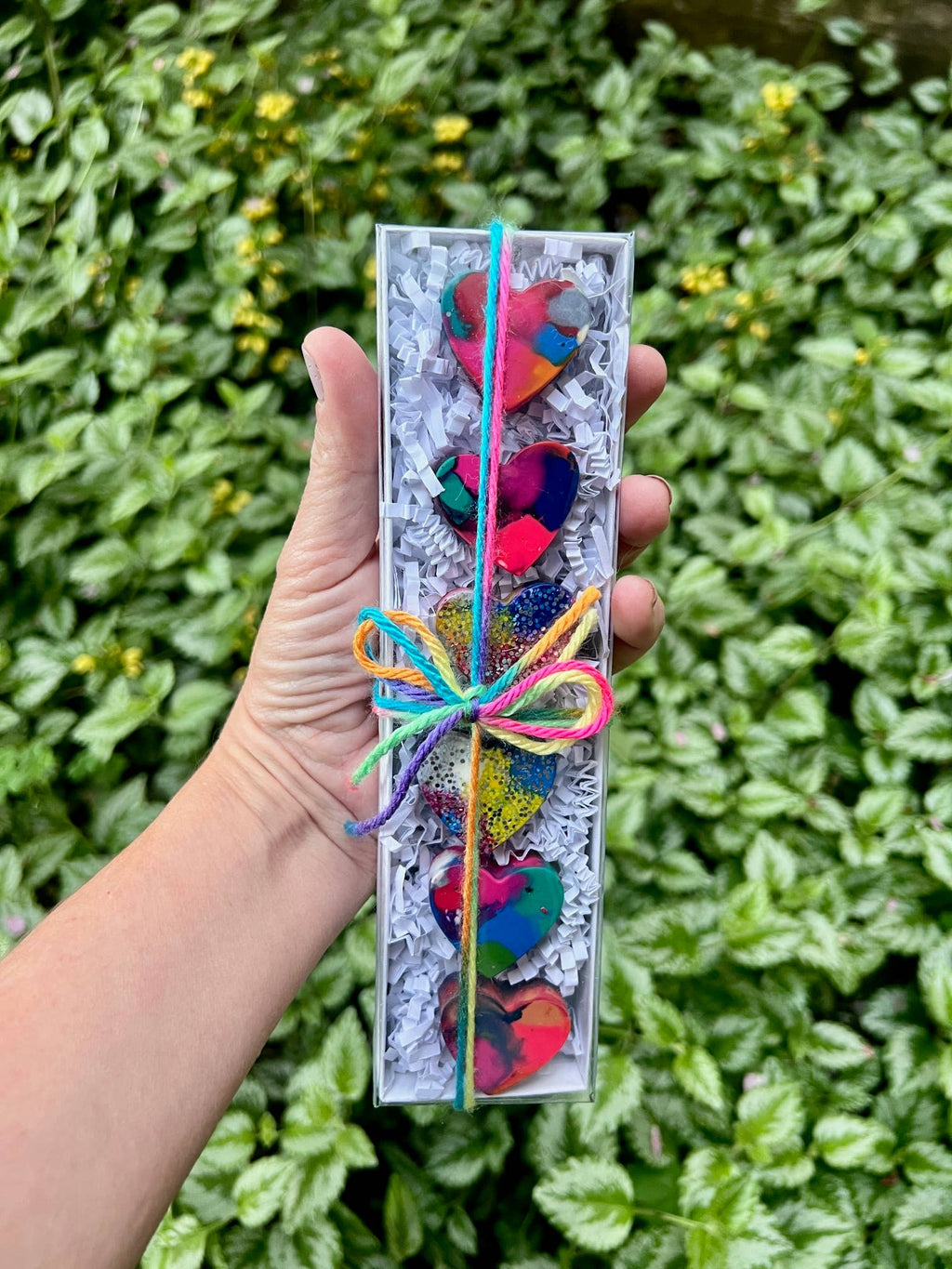 Multicolor Heart Crayon Gift Box