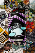 Premium Mystery Dice - A Full Set of Dice Plus Pin and Sticker