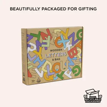 Wooden Alphabet Set & Bag