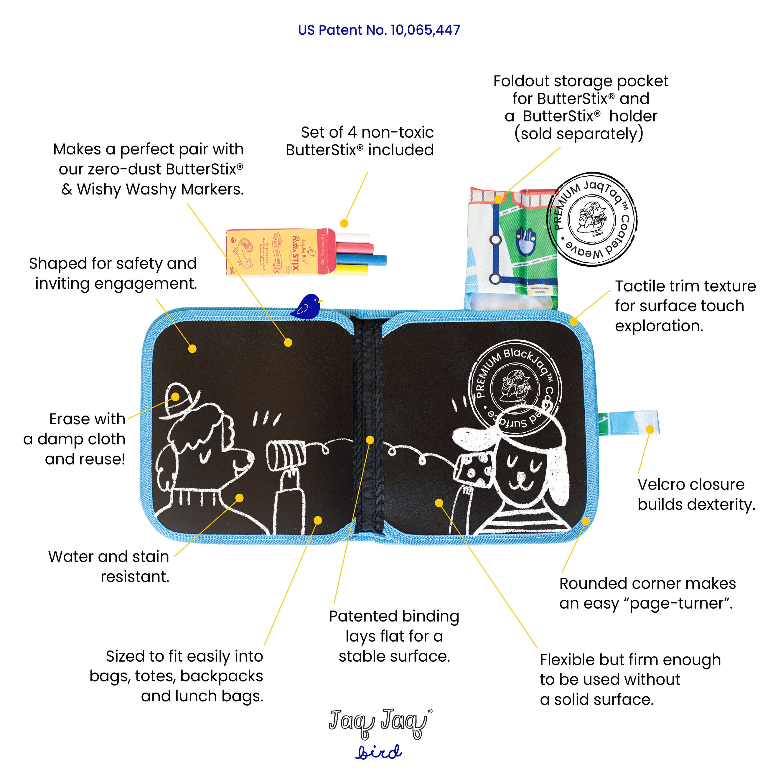 Jaq Jaq & Friends erasable book - Camping