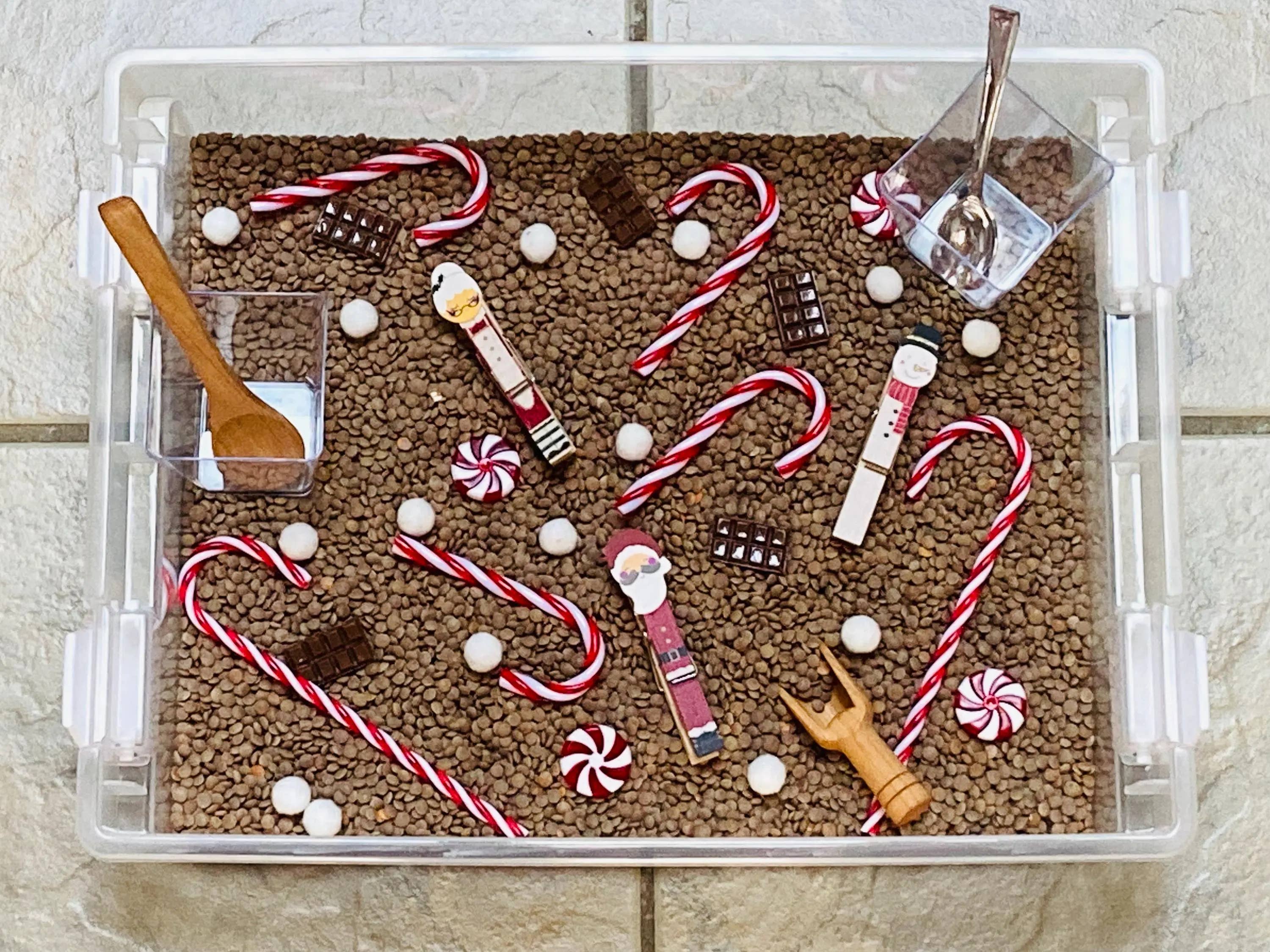 Hot Chocolate Sensory Bin, Sensory Bins for Kids, Winter Kit