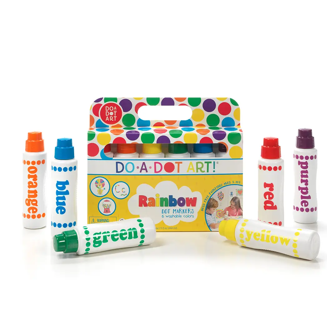 Do A Dot Art! Rainbow Dot Markers – Made in USA - Set of 6