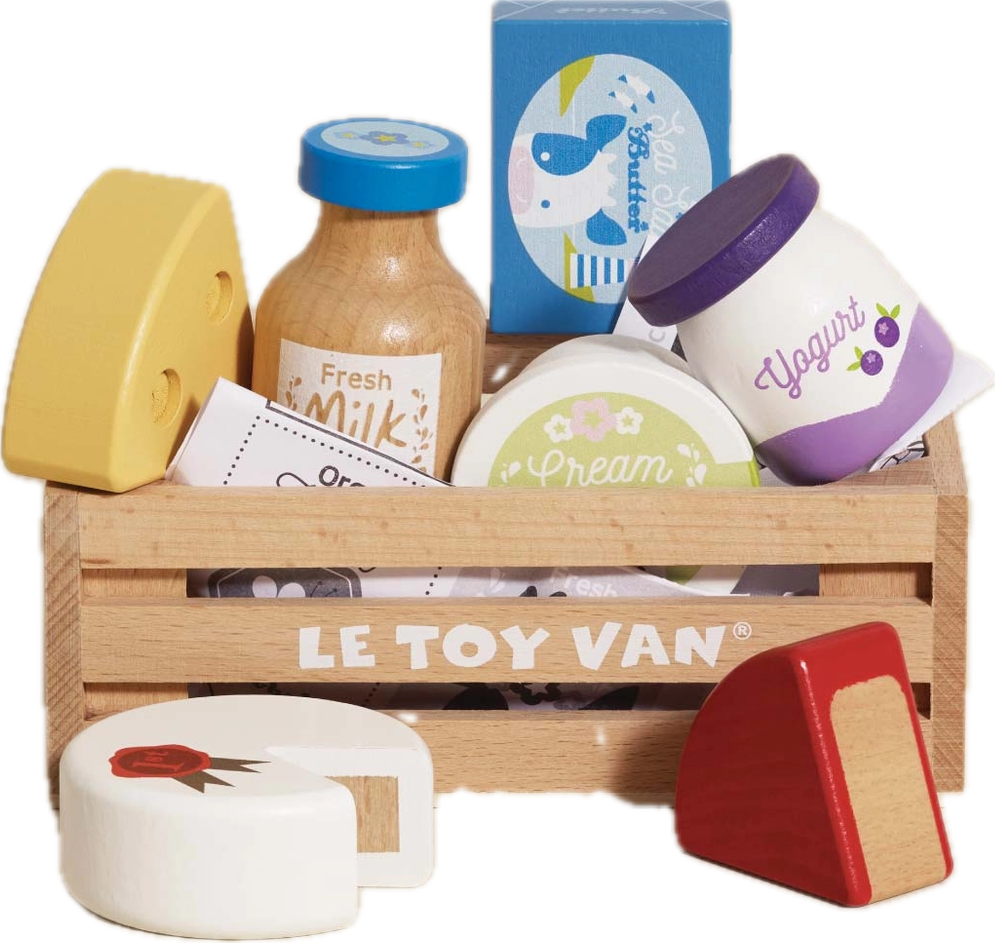 Cheese & Dairy Wooden Market Crate