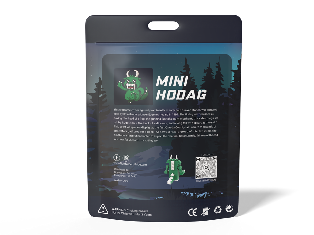 Mini Hodag Brick Set (75pc) by Northwood Bricks