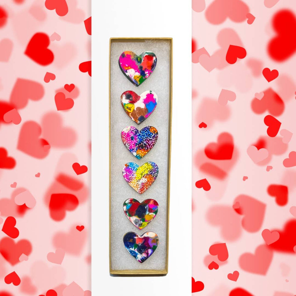 Multicolor Heart Crayon Gift Box