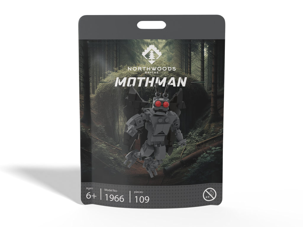 Mini Mothman Brick Set (109pc) by Northwoods Bricks