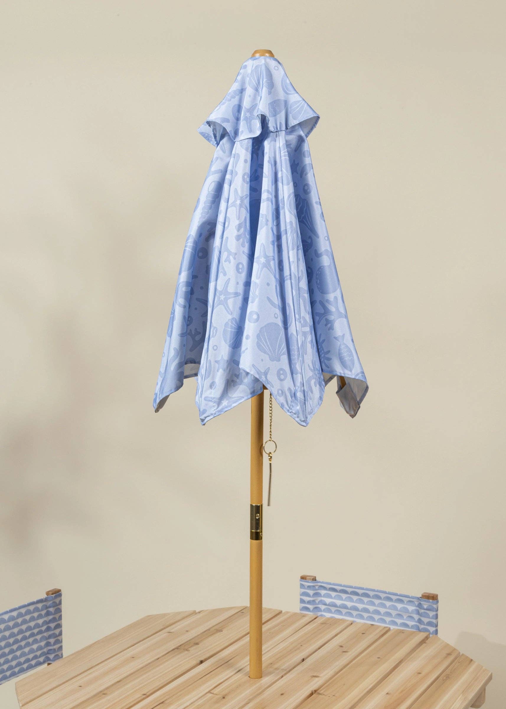 Kids’ Patio Set 4 Chairs and Parasol–Under the Sea