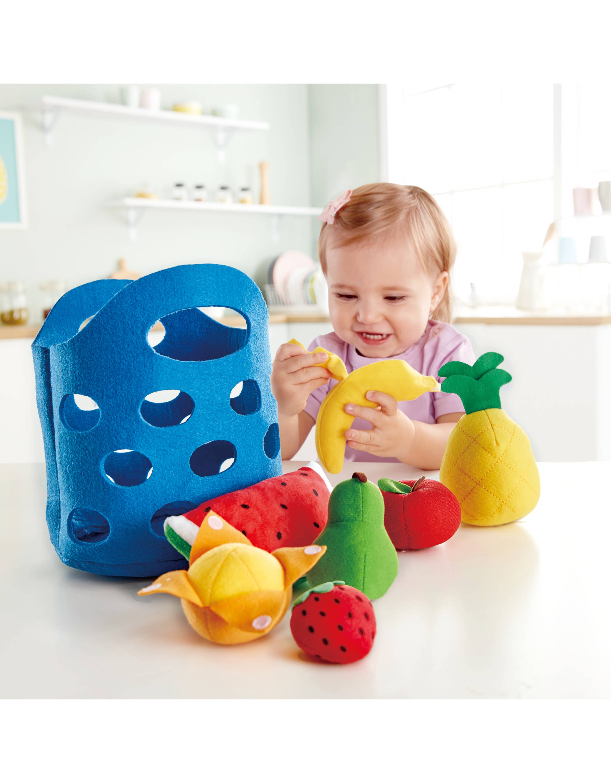 Toddler Fruit Basket - Soft Felt Toy Food Set for 18+ Months