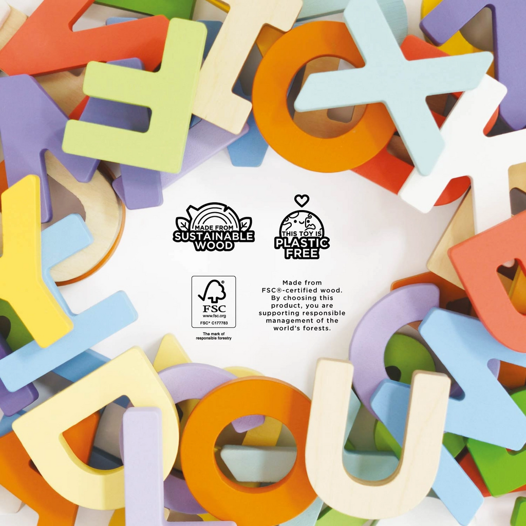 Wooden Alphabet Set & Bag