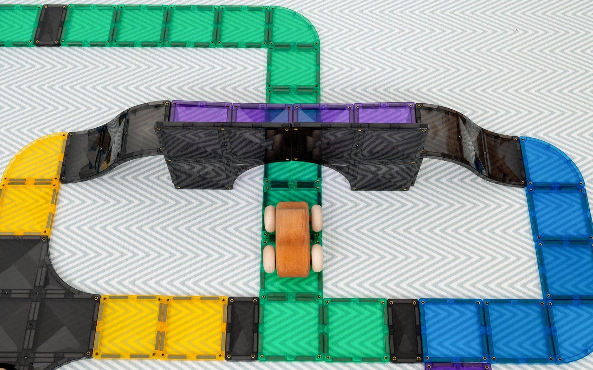 CONNETIX Roads Ramps & Intersections Pack, 16 Pieces