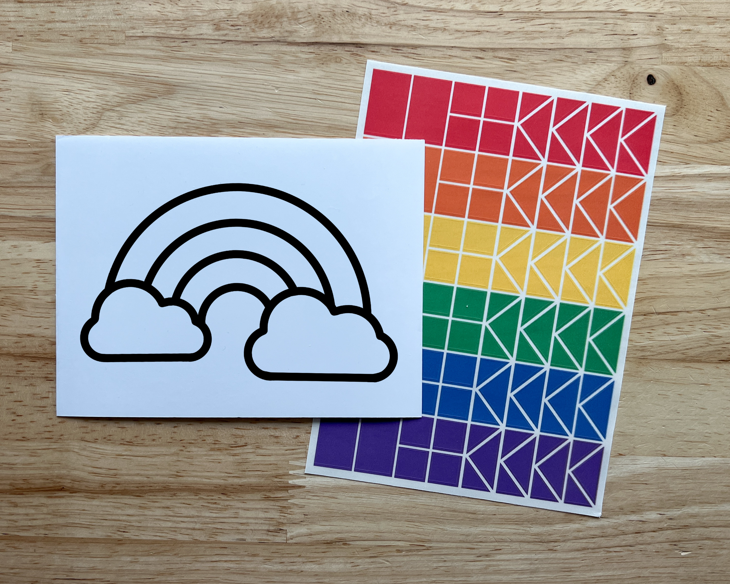 Rainbow Suncatcher Sticker Craft Kit for Kids