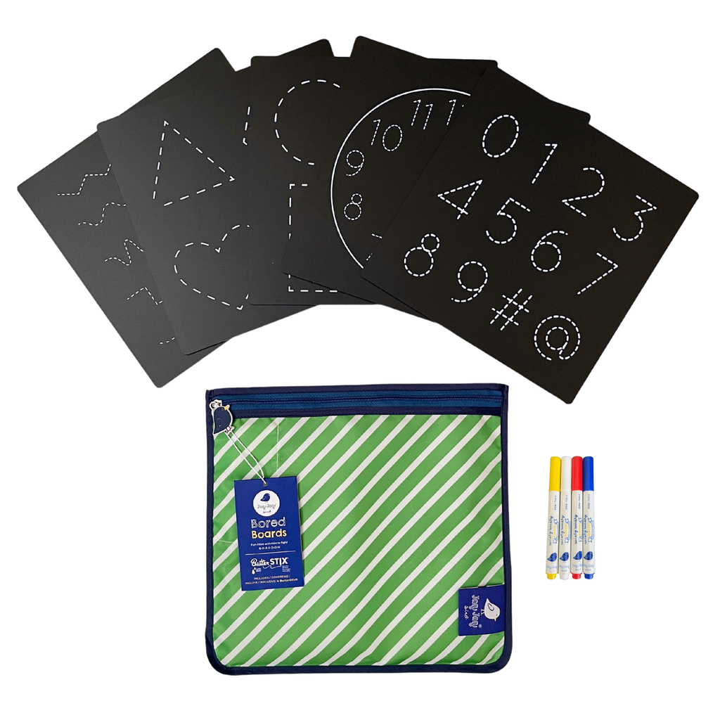 Jaq Jaq Bird Educational Bored Boards - 5 Piece Erasable Board Set for Kids
