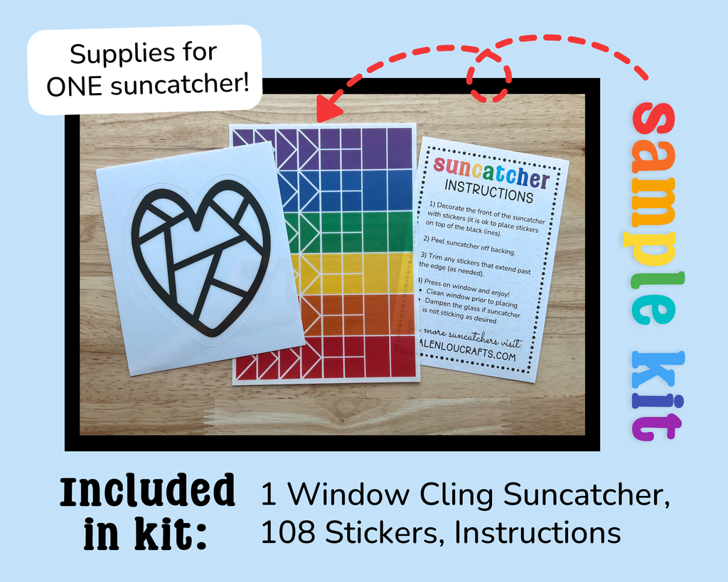 Rainbow Suncatcher Sticker Craft Kit for Kids