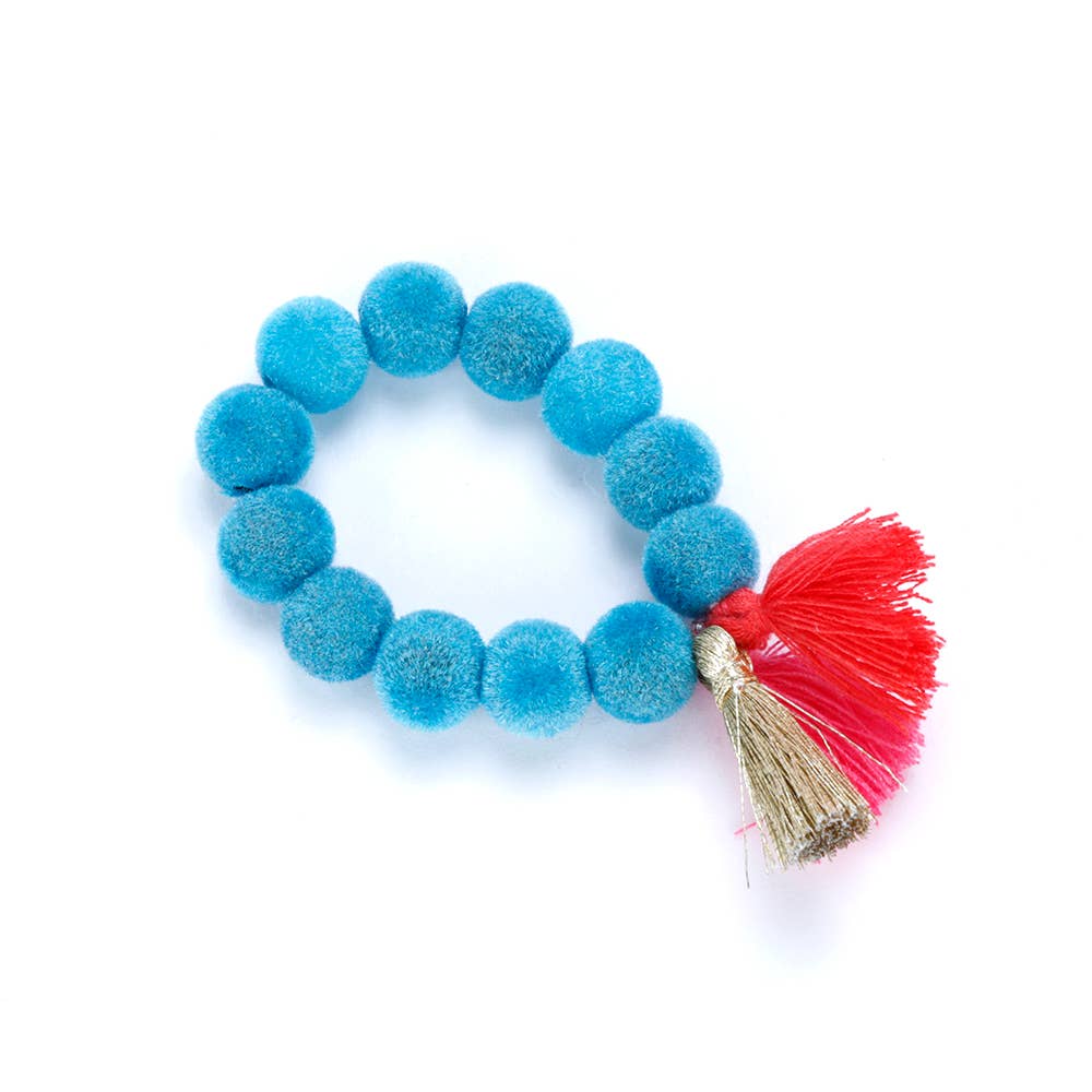 Kids Fuzzy Beads Stretch Bracelets ( 3-8y)