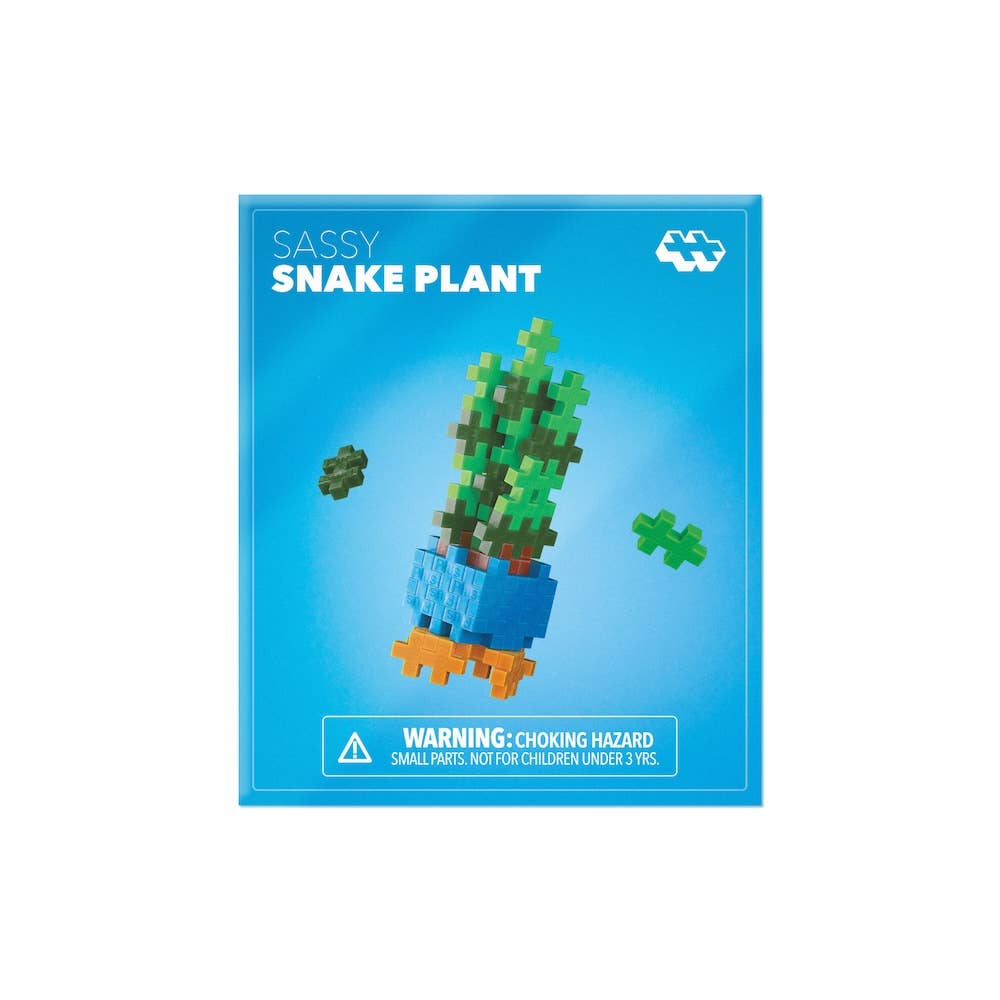 Plus-Plus Sassy Snake Plant Mini Building Set (50 Pcs)