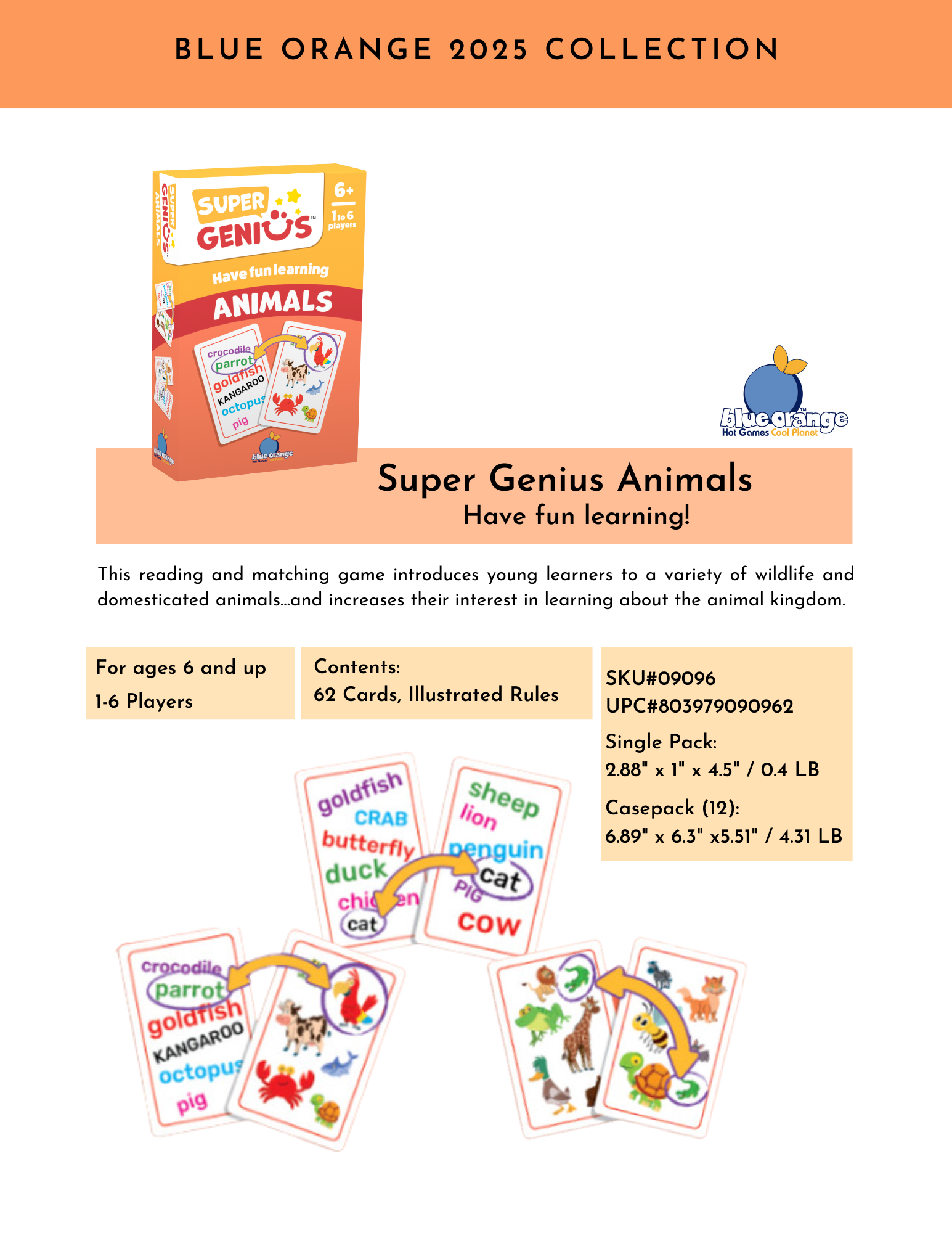 Super Genius Animals : The Clever Card Challenge