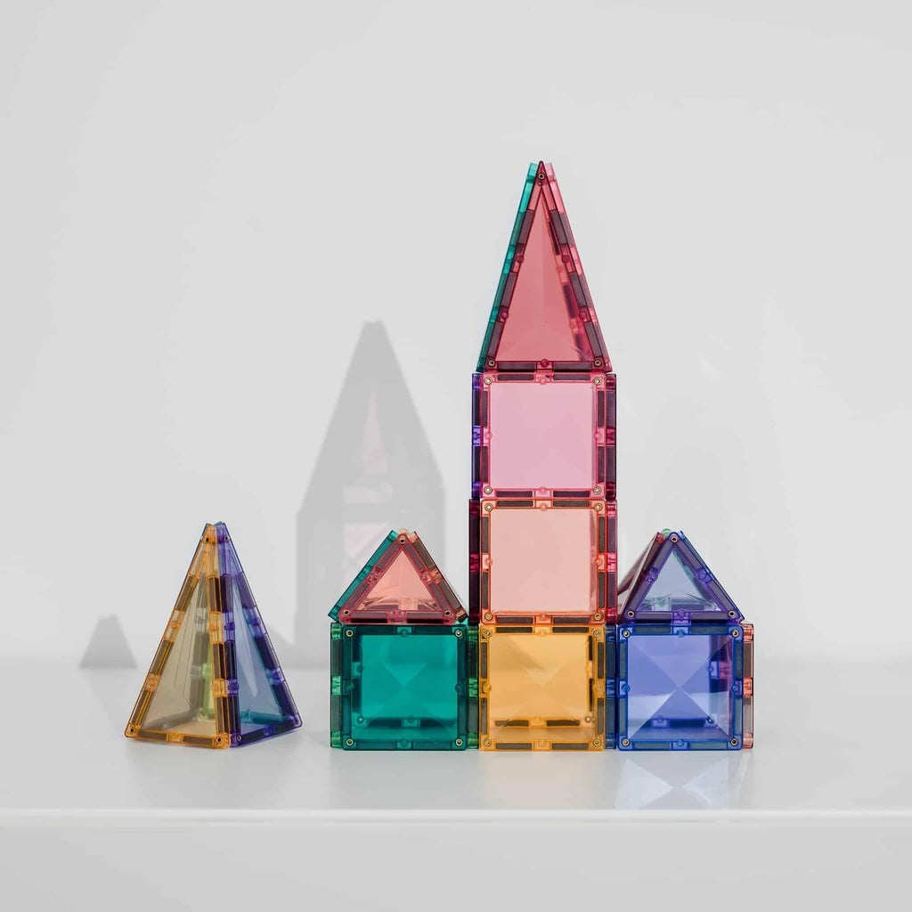 CONNETIX Magnetic Tiles Pastel Mini Pack, 32 Pieces