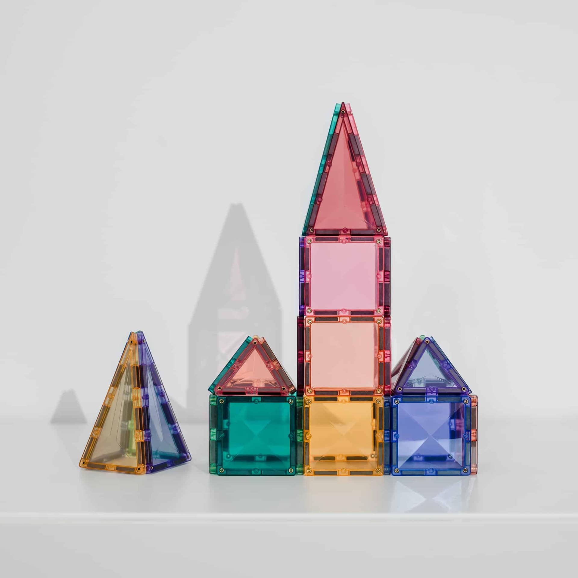 CONNETIX Magnetic Tiles Pastel Mini Pack, 32 Pieces