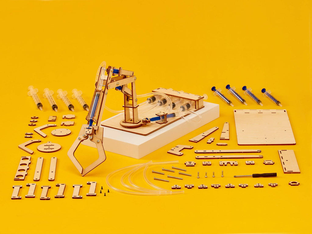 Hydraulic Robotic Arm DIY Kit, Educational STEM Toy for Kids