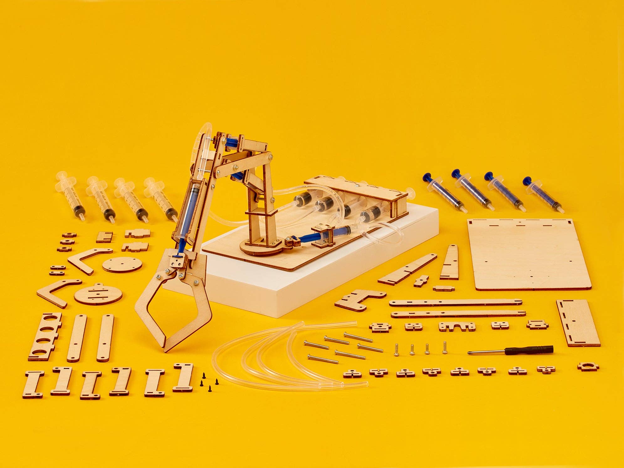 Hydraulic Robotic Arm DIY Kit, Educational STEM Toy for Kids