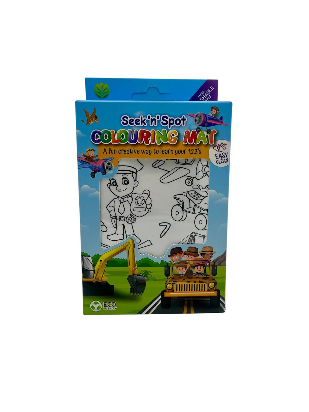 Seek N Spot Silicone Colouring Mat Cars and Trucks
