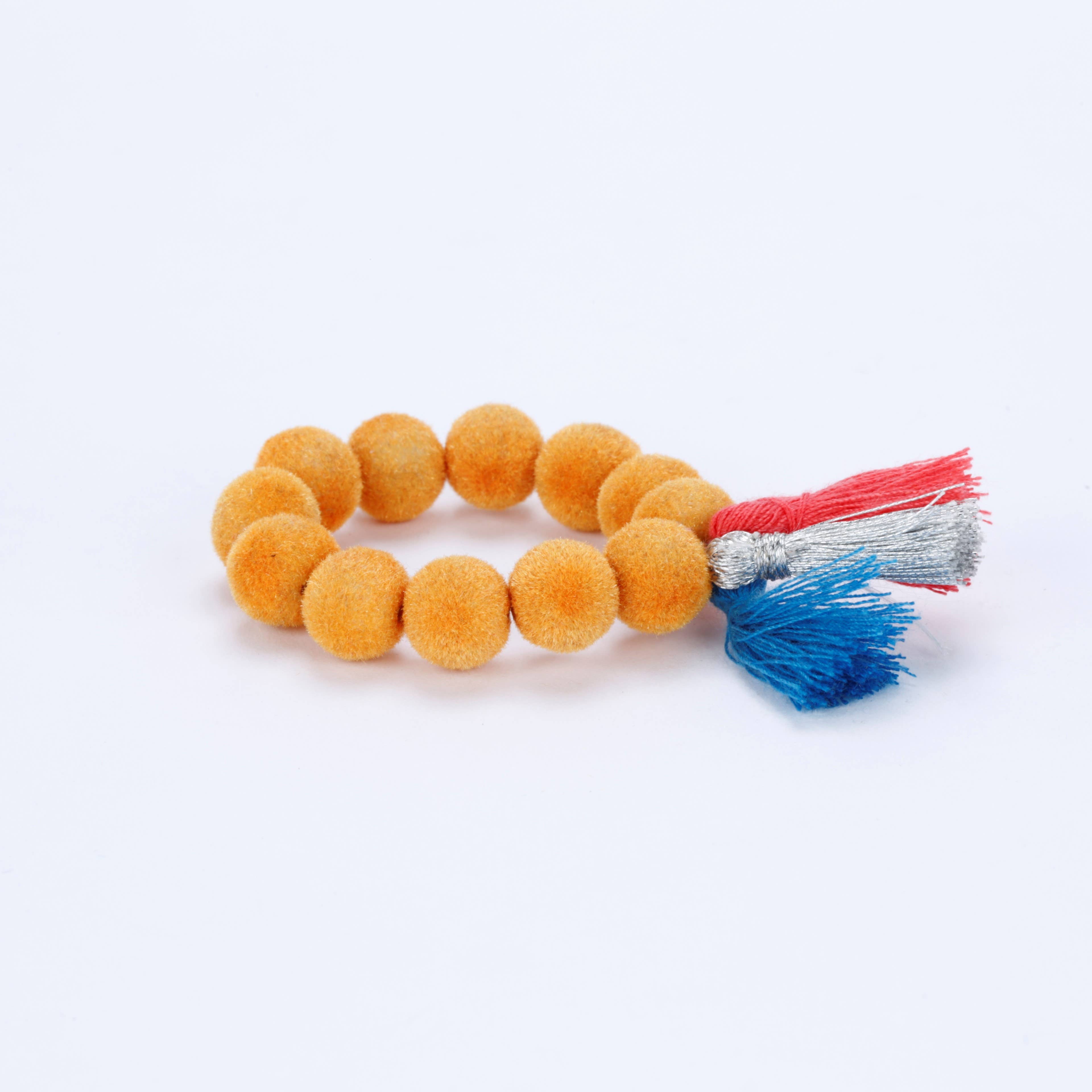 Kids Fuzzy Beads Stretch Bracelets ( 3-8y)