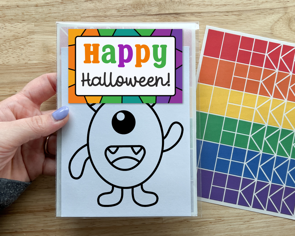 Monster Suncatcher Sticker Craft Kits for Kids