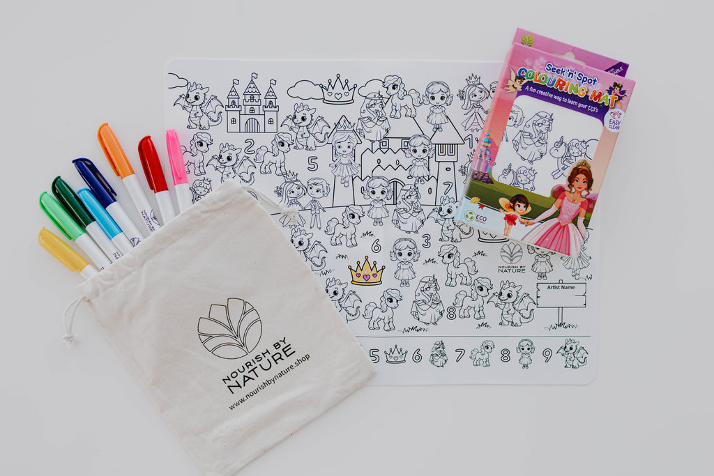 Seek N Spot Silicone Colouring Mat Princesses