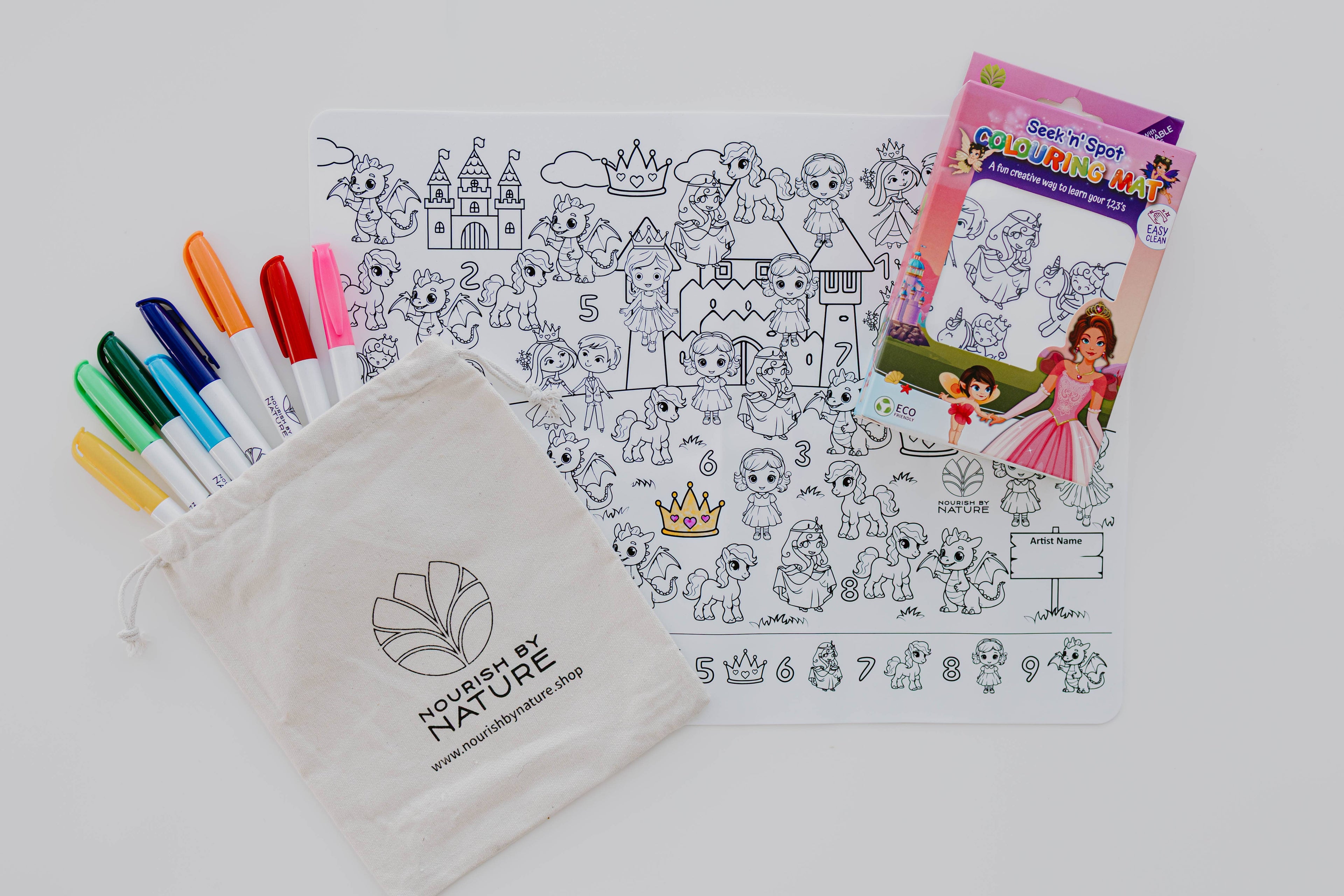 Seek N Spot Silicone Colouring Mat Princesses