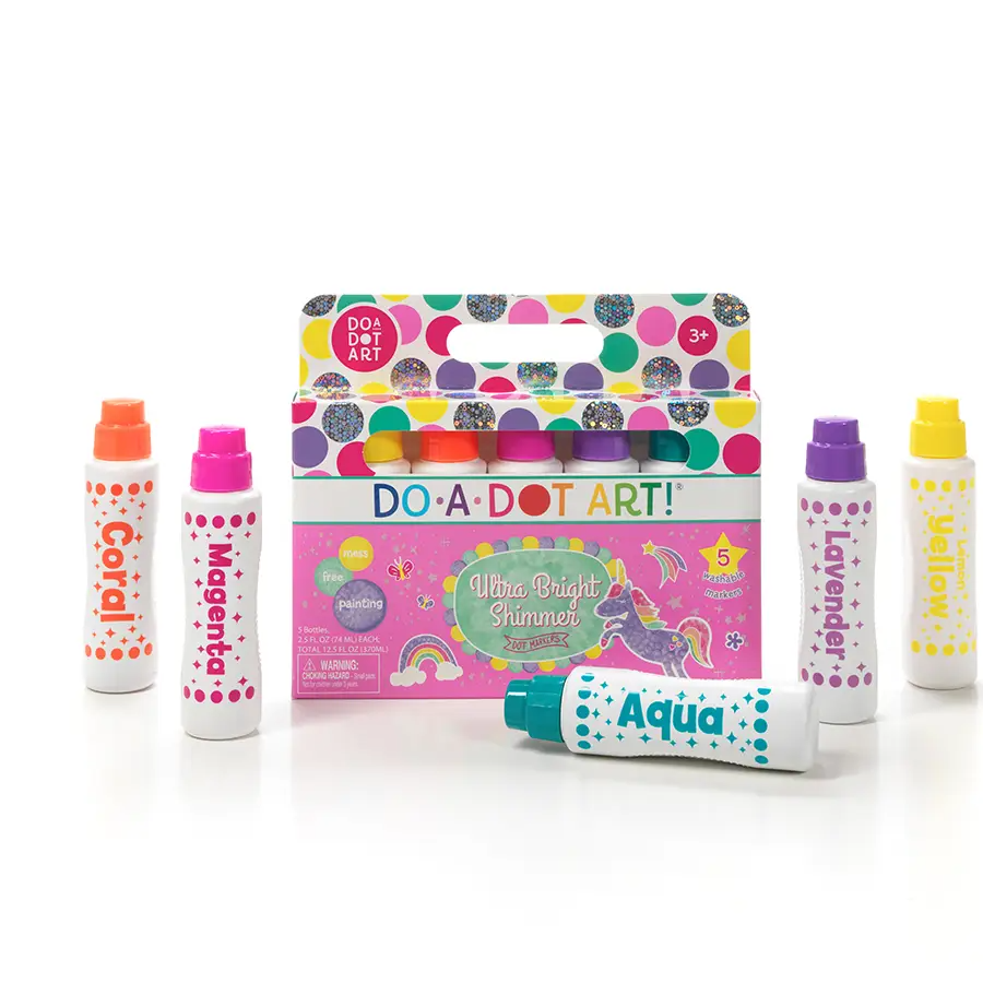 Do A Dot Art! 5 Pack Ultra Bright Shimmer Dot Markers - USA