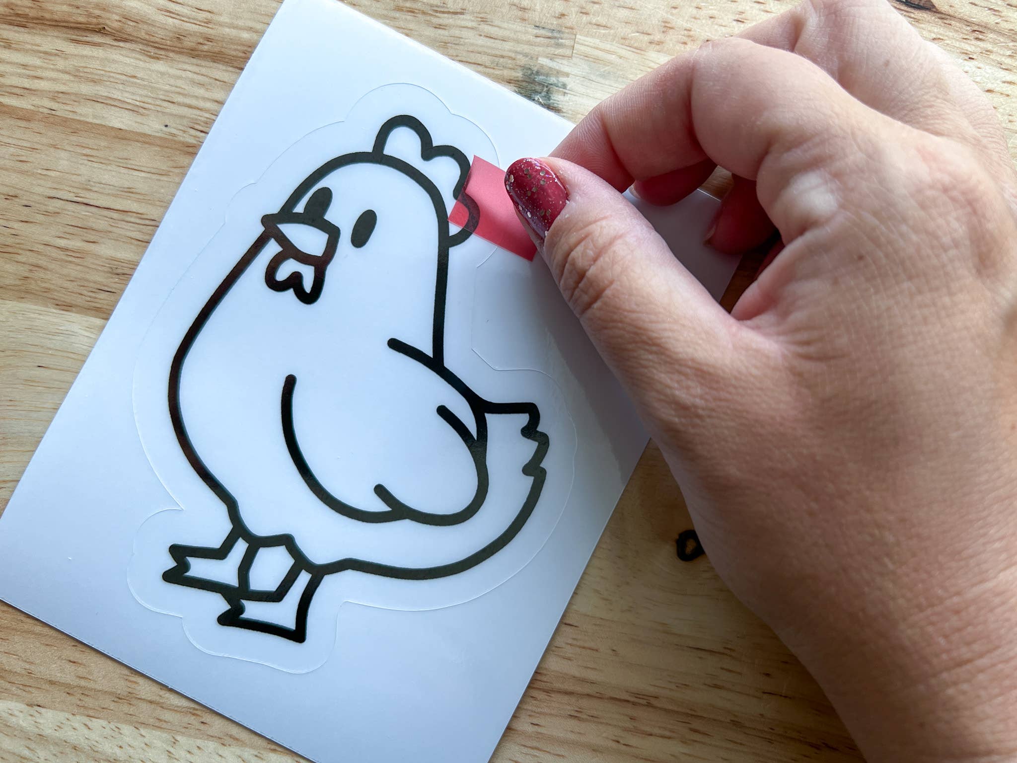 Chicken Suncatcher Sticker Craft Kit for Kids