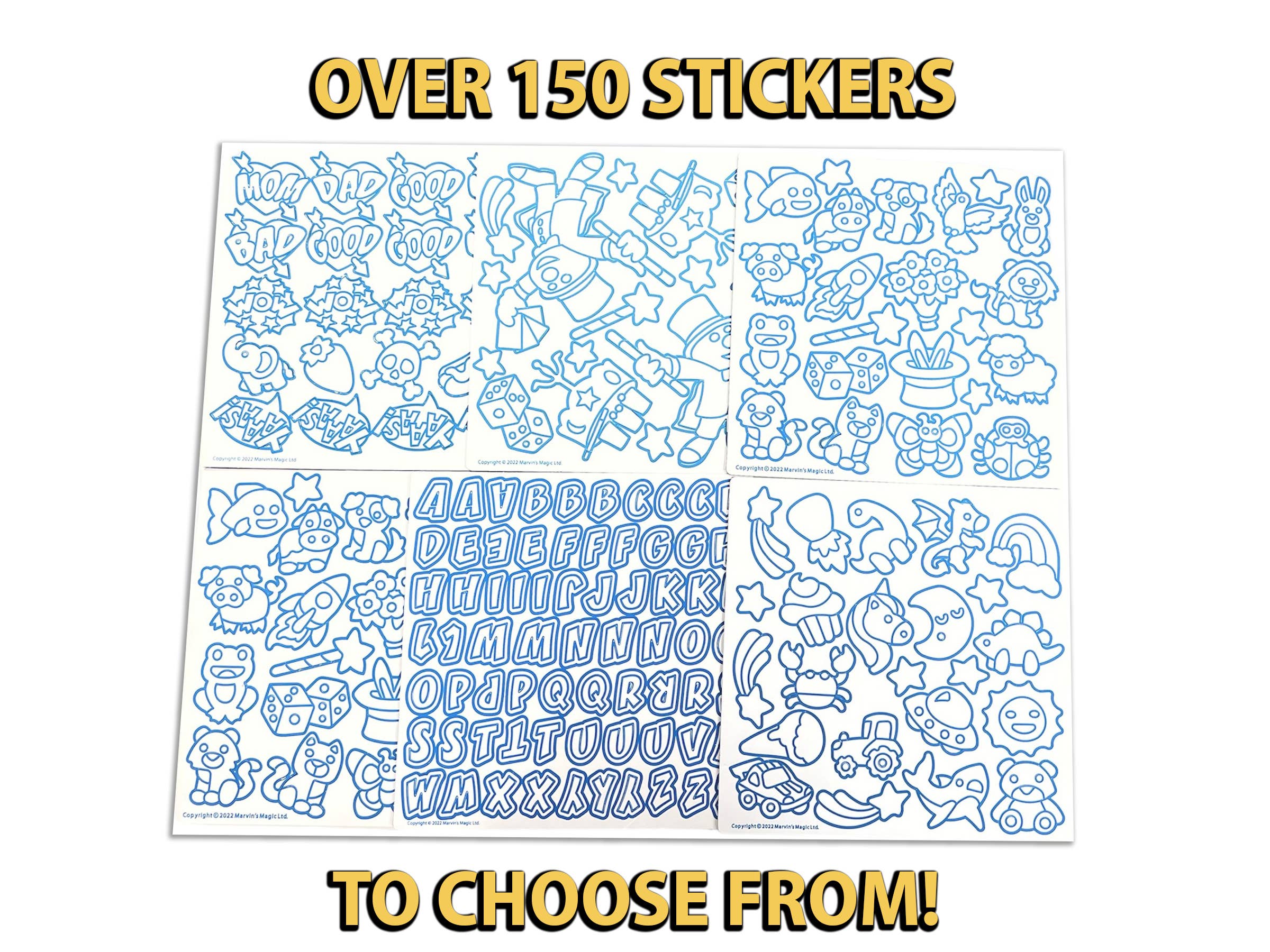 Magic Foil Rainbow Sticker Art Kit – 150 Pack