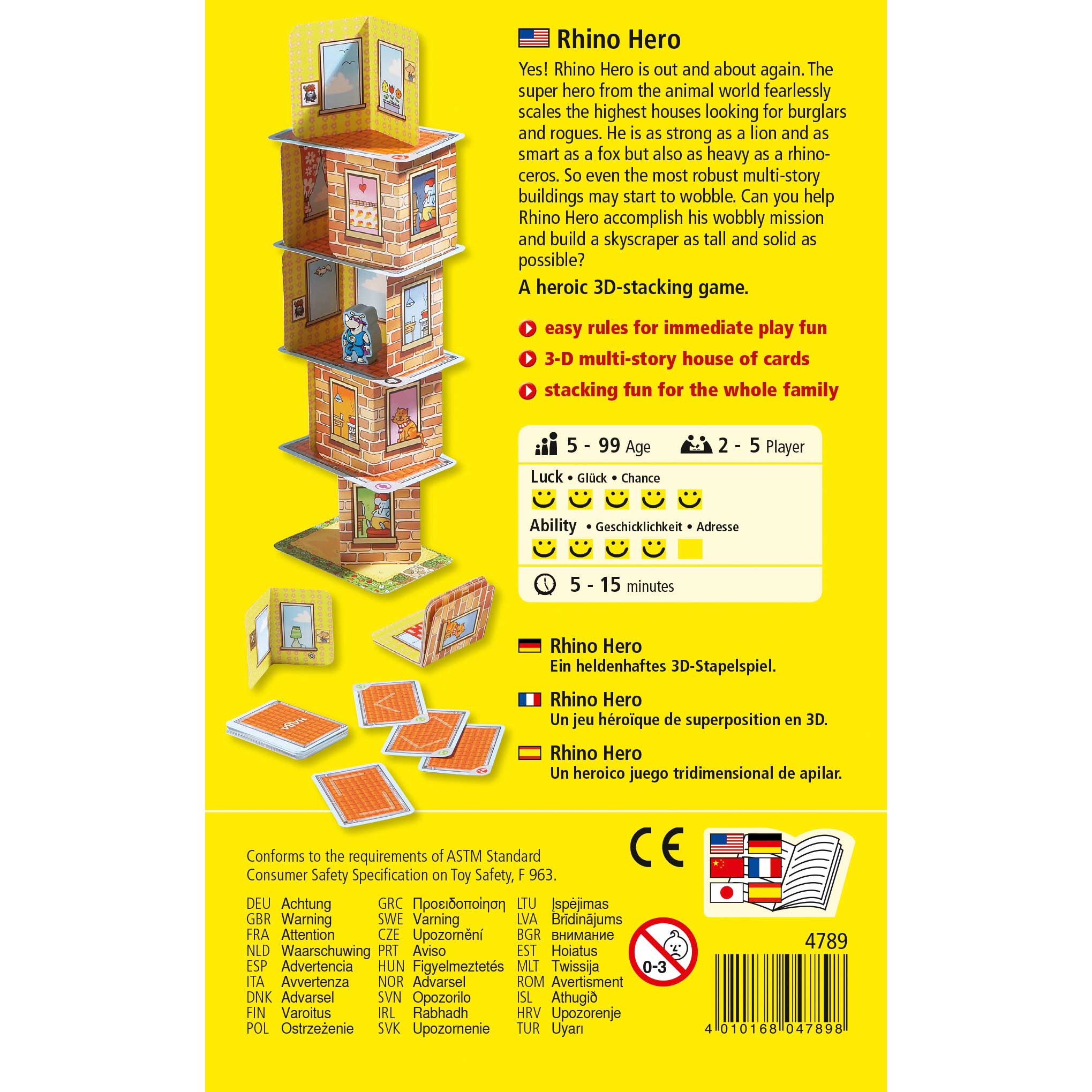 Rhino Hero Stacking Cards Game