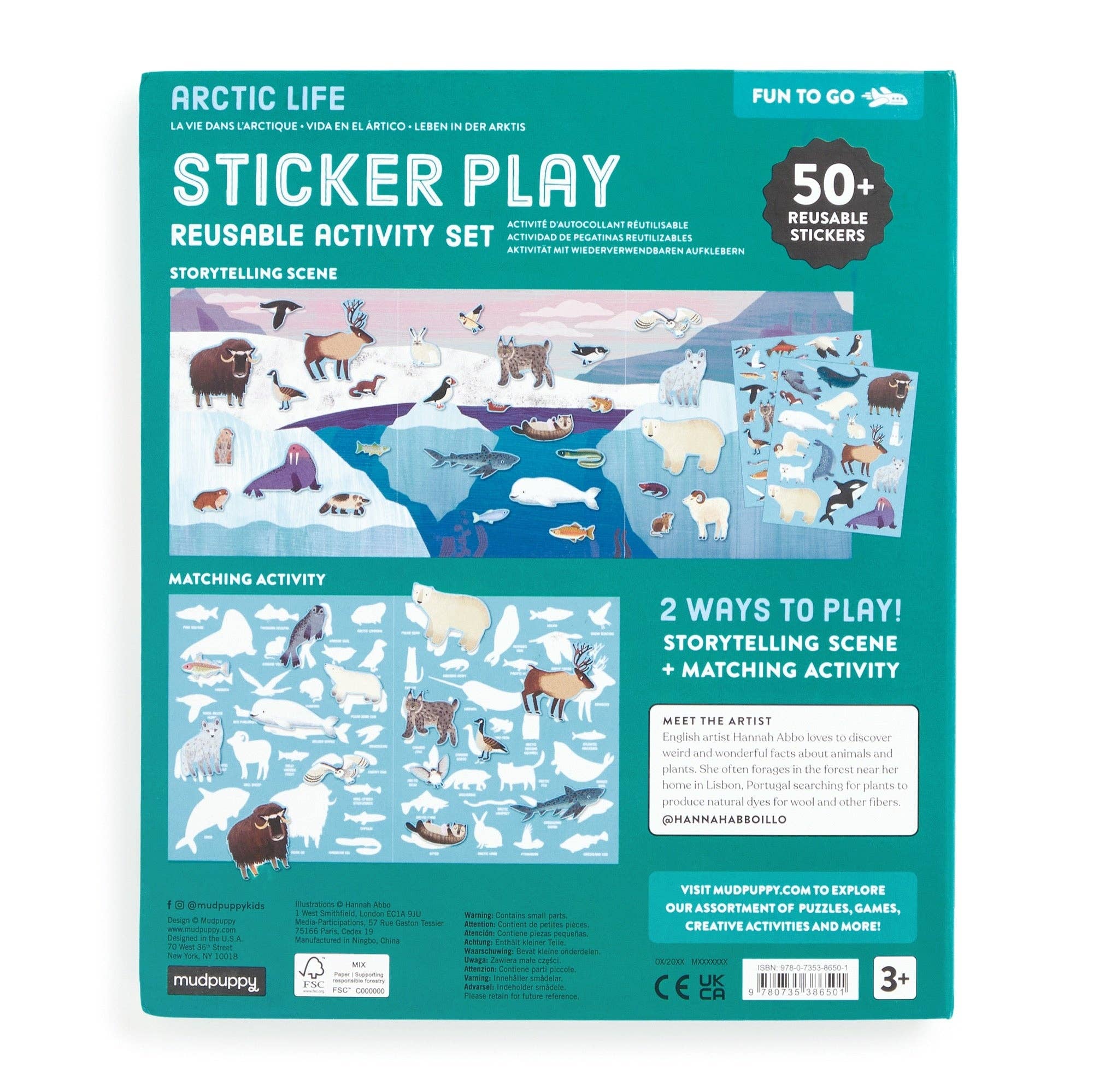 Arctic Life Reusable Sticker Play Activity Set by Mudpuppy, Ages 3+