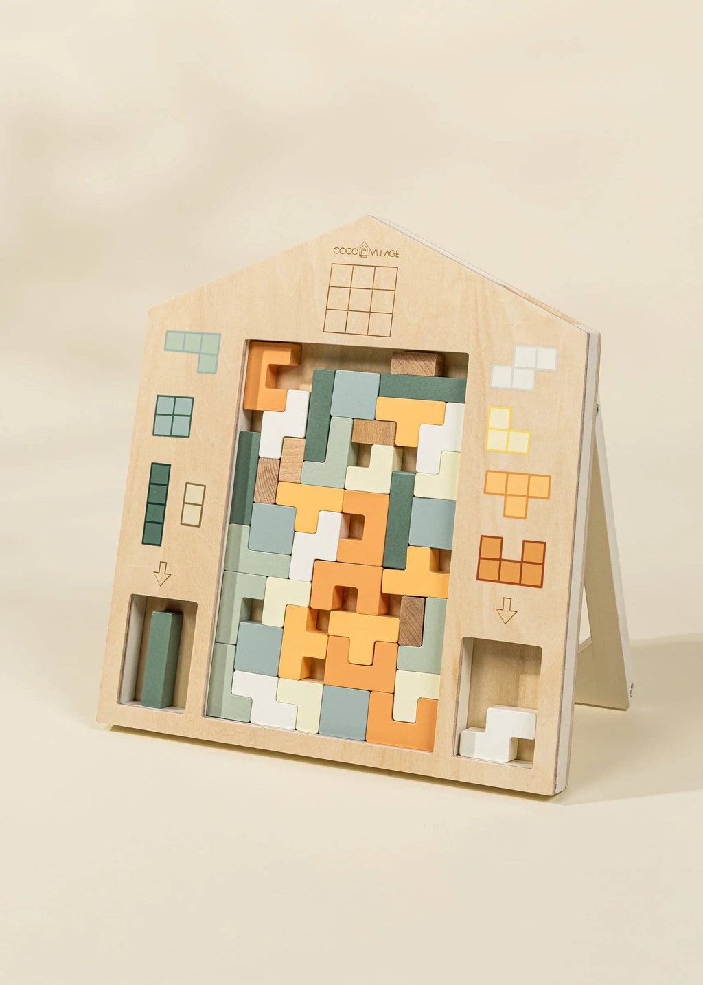 Wooden Tetris Puzzle Toy (40 pcs)