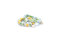 Kids Vintage Floral Beaded Bracelet with Gold Circle Charm