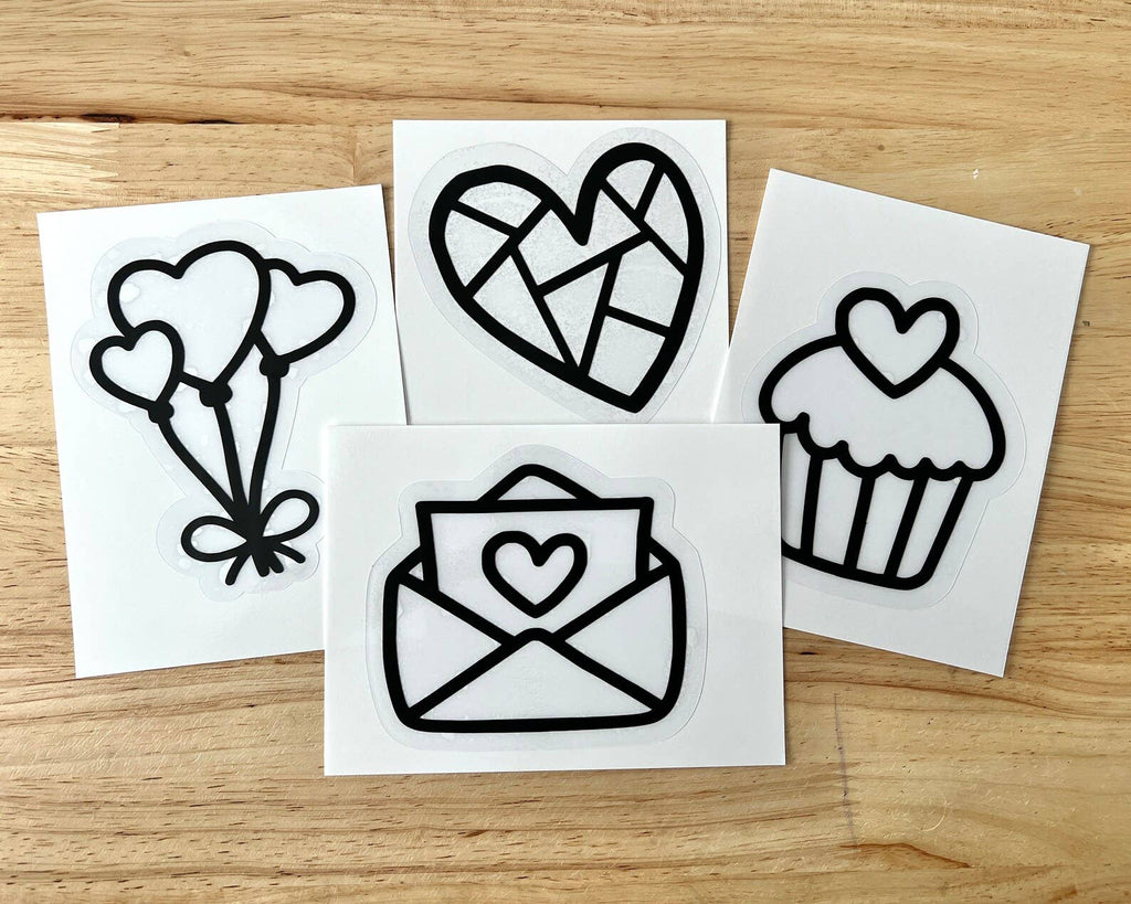 Valentine Suncatcher Sticker Craft Kit Set for Kids