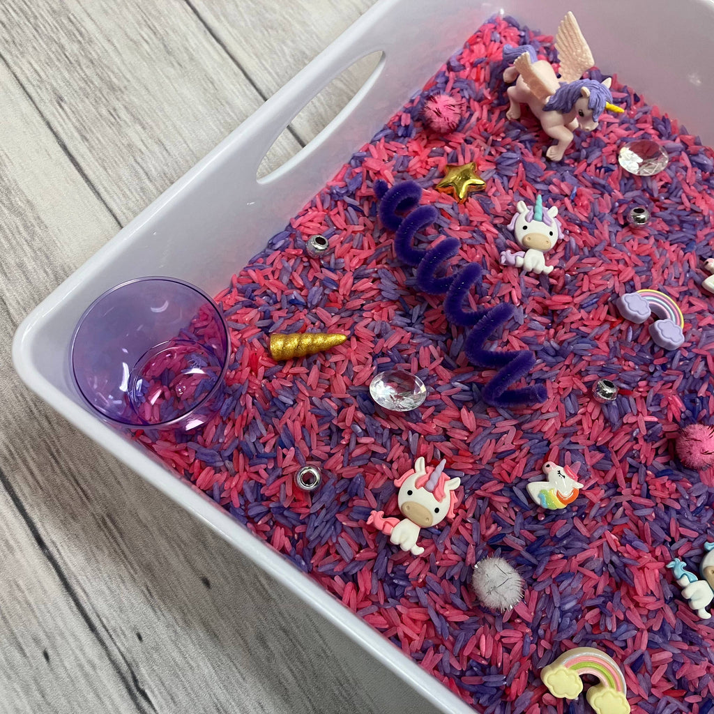 Unicorn Sensory Bin, Sensory Bins for Kids, Unicorn Sensory