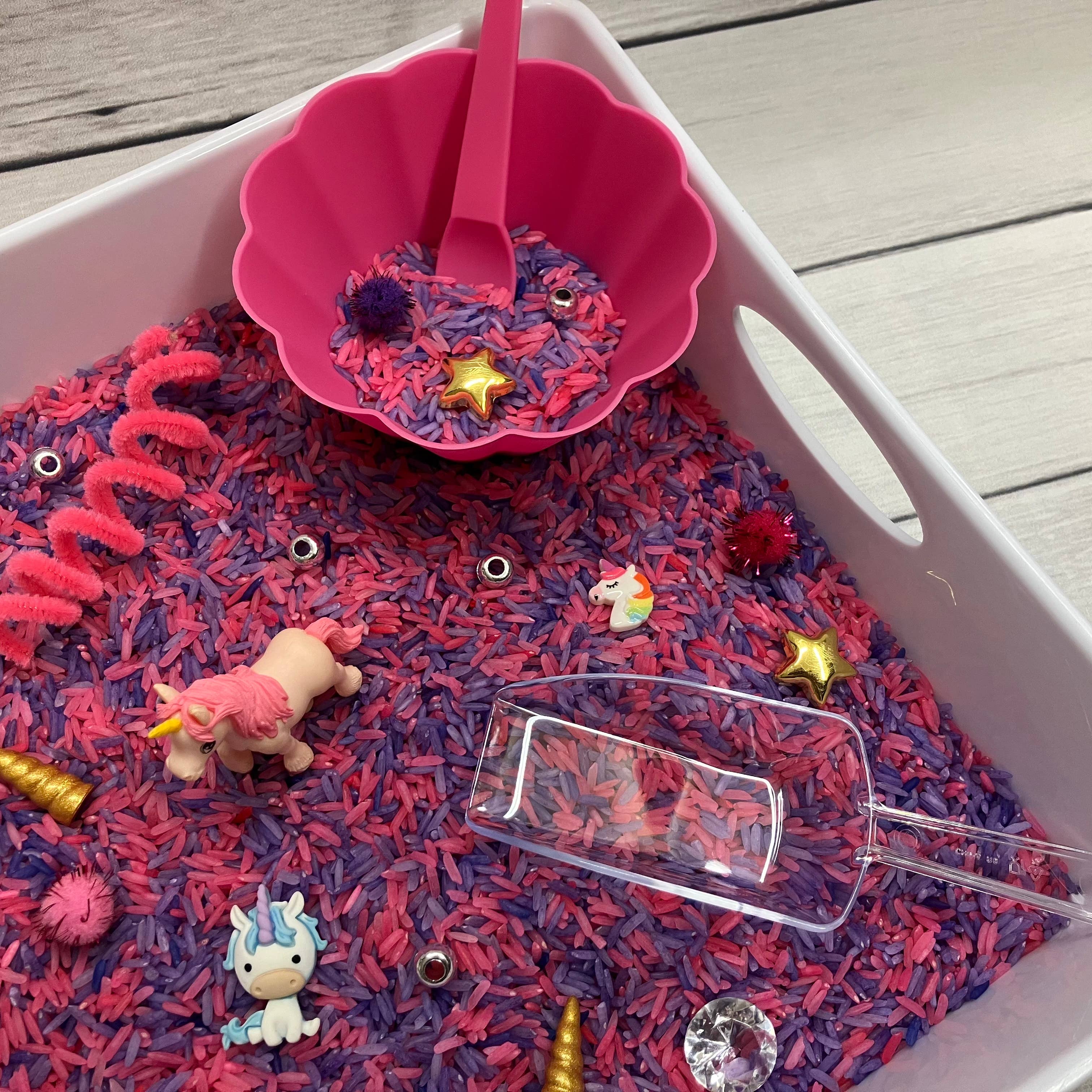 Unicorn Sensory Bin, Sensory Bins for Kids, Unicorn Sensory