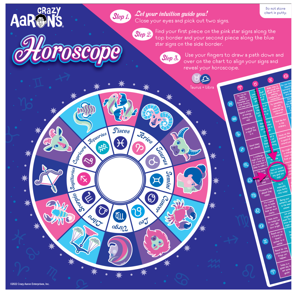 Horoscope - Full Size 4" Thinking Putty Tin