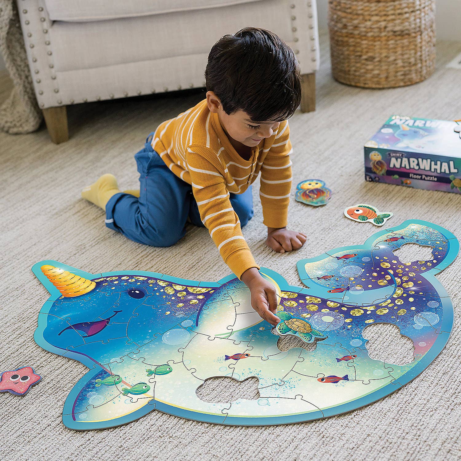 Floor Puzzle: Narwhal
