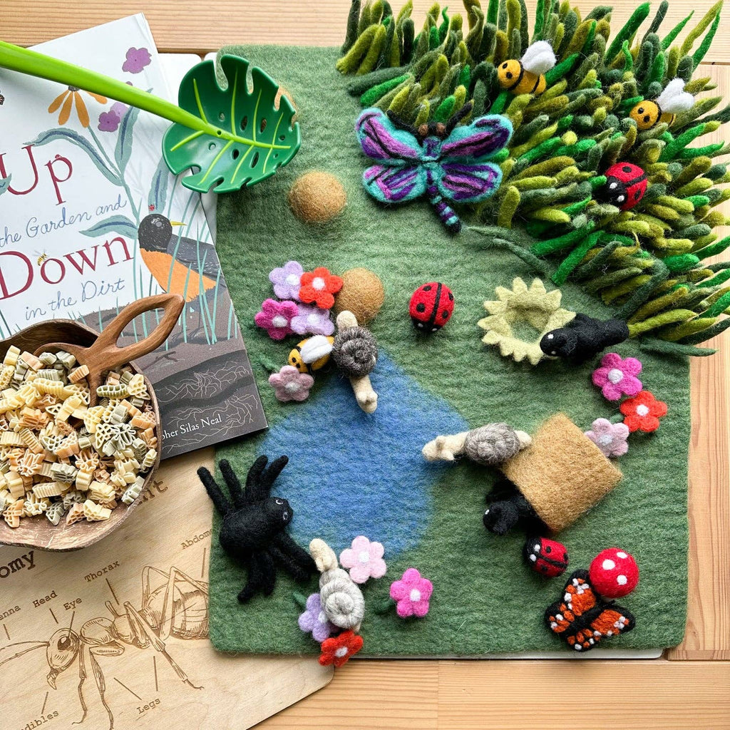Felted Backyard Bug Play Mat - Mat Only
