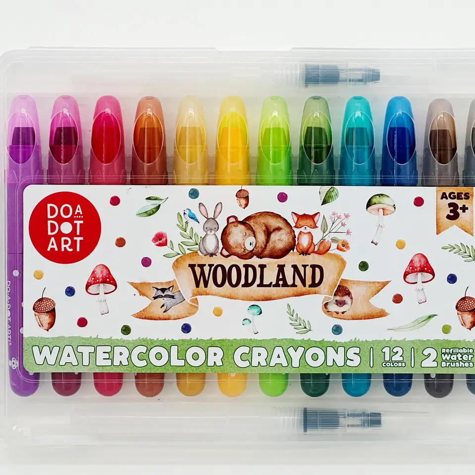 Do A Dot Art! Woodland Watercolor Crayons - 2 Refill Brushes