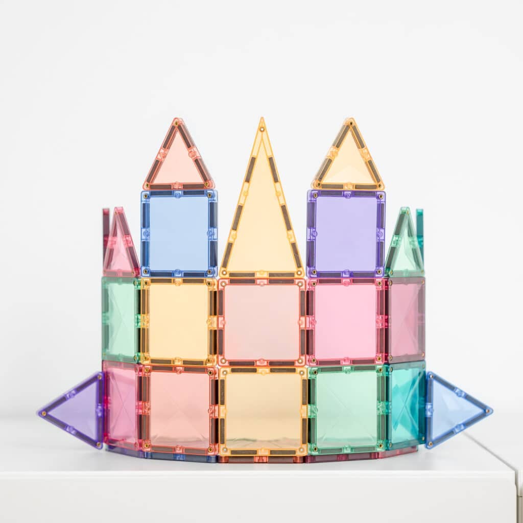 CONNETIX Magnetic Tiles Pastel Mini Pack, 32 Pieces