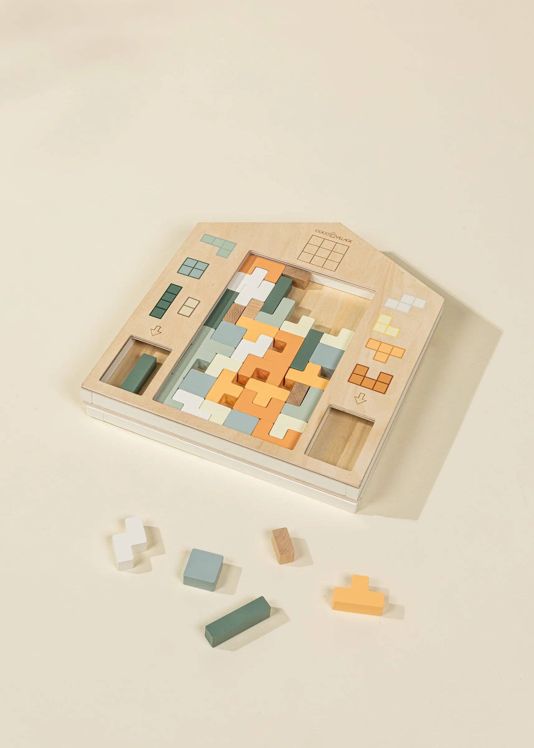 Wooden Tetris Puzzle Toy (40 pcs)